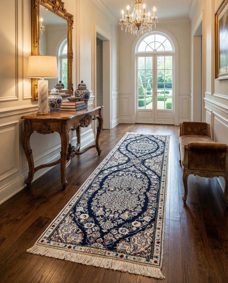 Detail image of 1' 7 x 6' 6 Hand Knotted Nain Rug