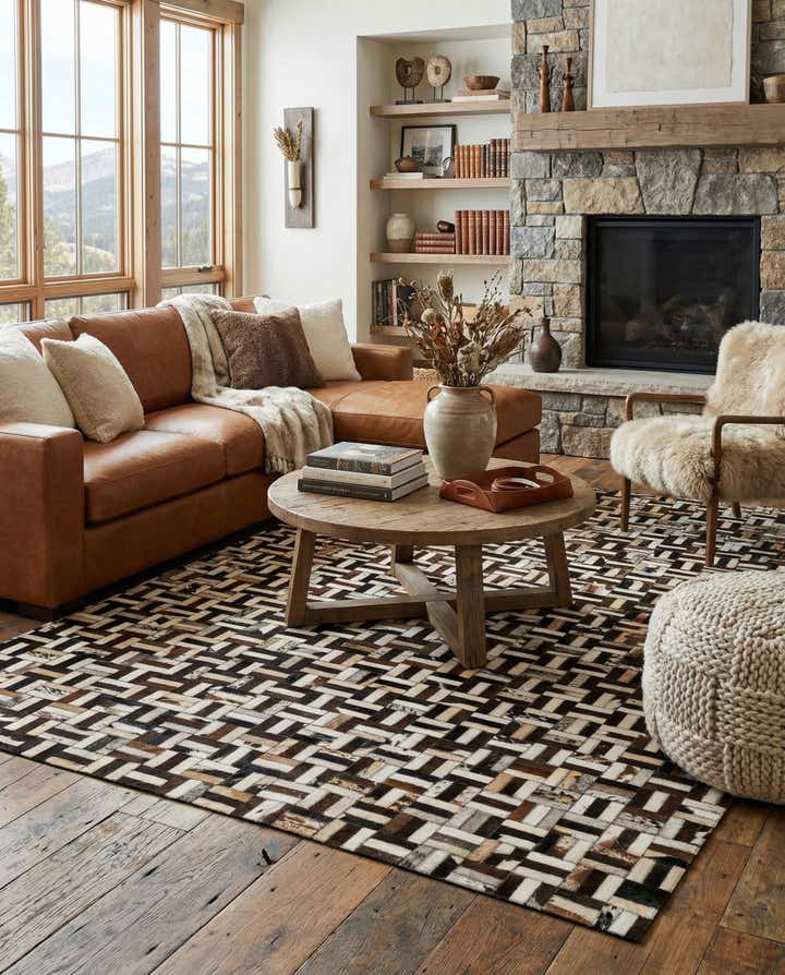 5' 2 x 7' 11 Cowhide - Patchwork Rug