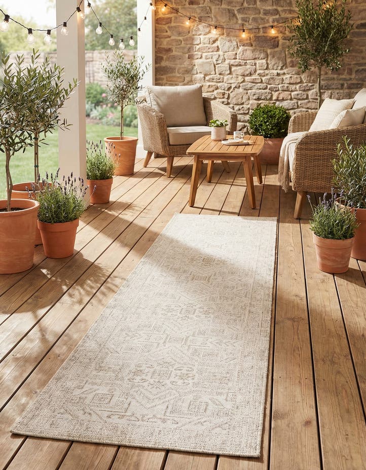 2' 7 x 12' Easy-Clean Aztec Indoor / Outdoor ...