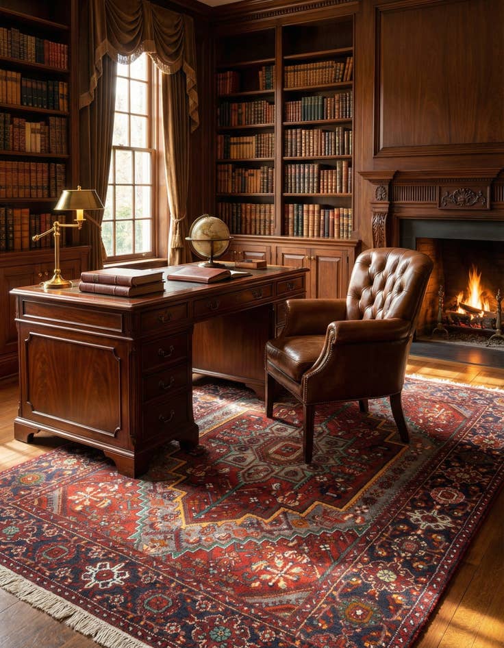 Detail image of  3' 7 x 4' 9  Hand Knotted Goltuk Persian Wool Rug