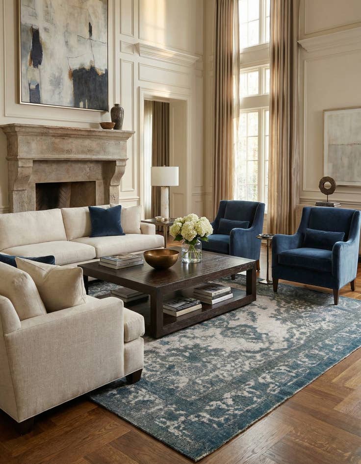 Detail image of 9' 10 x 12' 6  Hand Knotted Ultra Vintage Persian Wool Rug