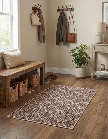 Dusty Rose Eco Trellis Rug
