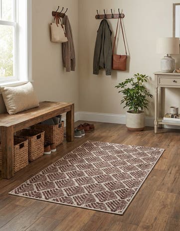 Dusty Rose Eco Trellis Rug