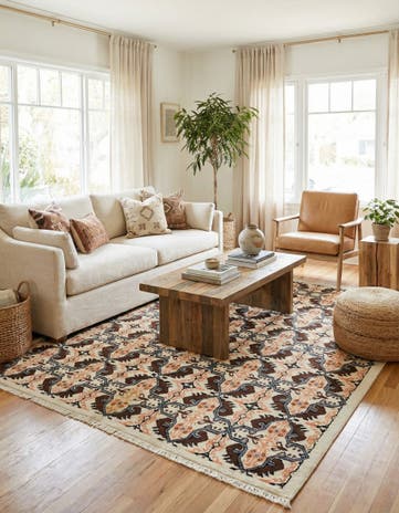 5' 8 x 7' 2 Hand Knotted Moroccan Wool Rug