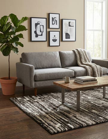 Black and Ivory Sepia Rug