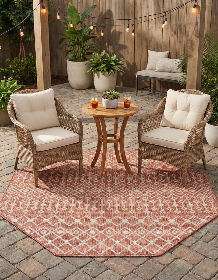 5' 3 x 5' 3 Easy-Clean Lattice Indoor / Outdoo...
