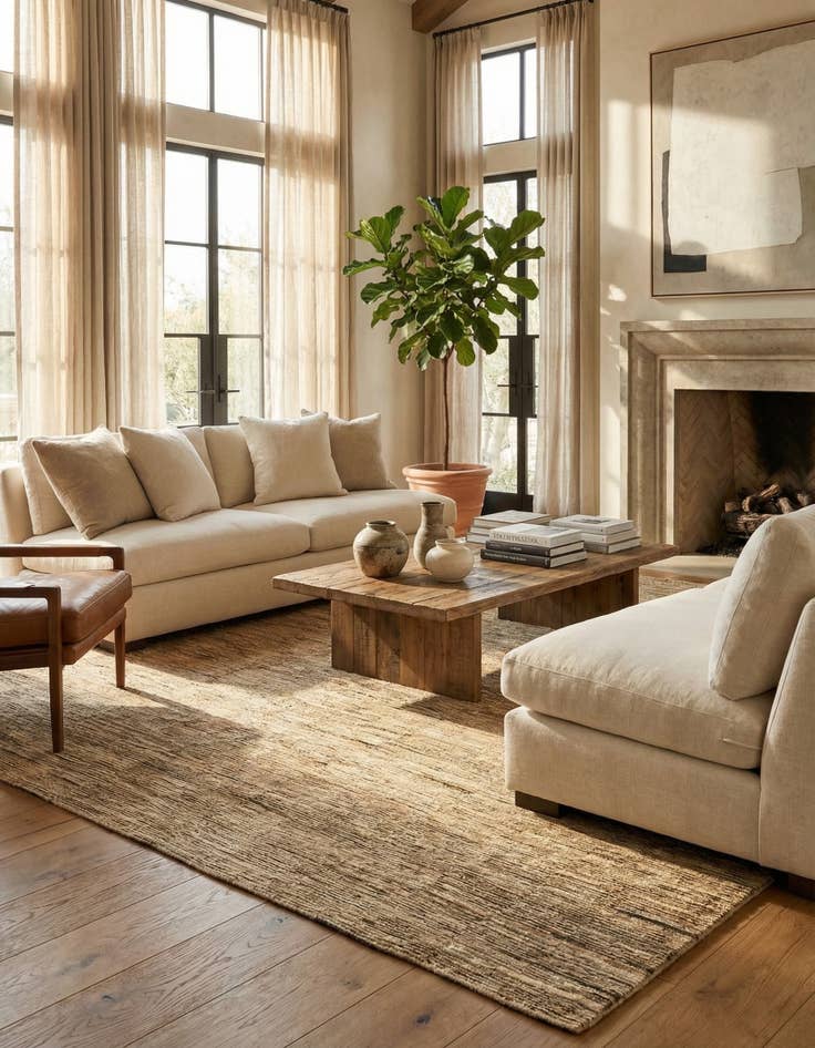 Detail image of  5' 9 x 8' 7 Juma Wool Rug