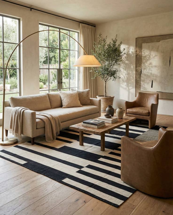 Detail image of 8' 9 x 11' 3 Hand Woven Kilim Modern Wool Rug