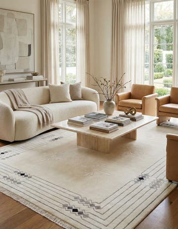 6' 9 x 9' 10 Hand Knotted Darya Wool Rug