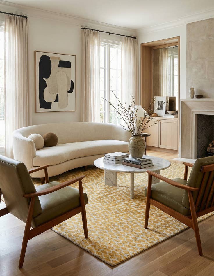 Detail image of 9' 2 x 12' 10  Hand Knotted Darya Wool Rug