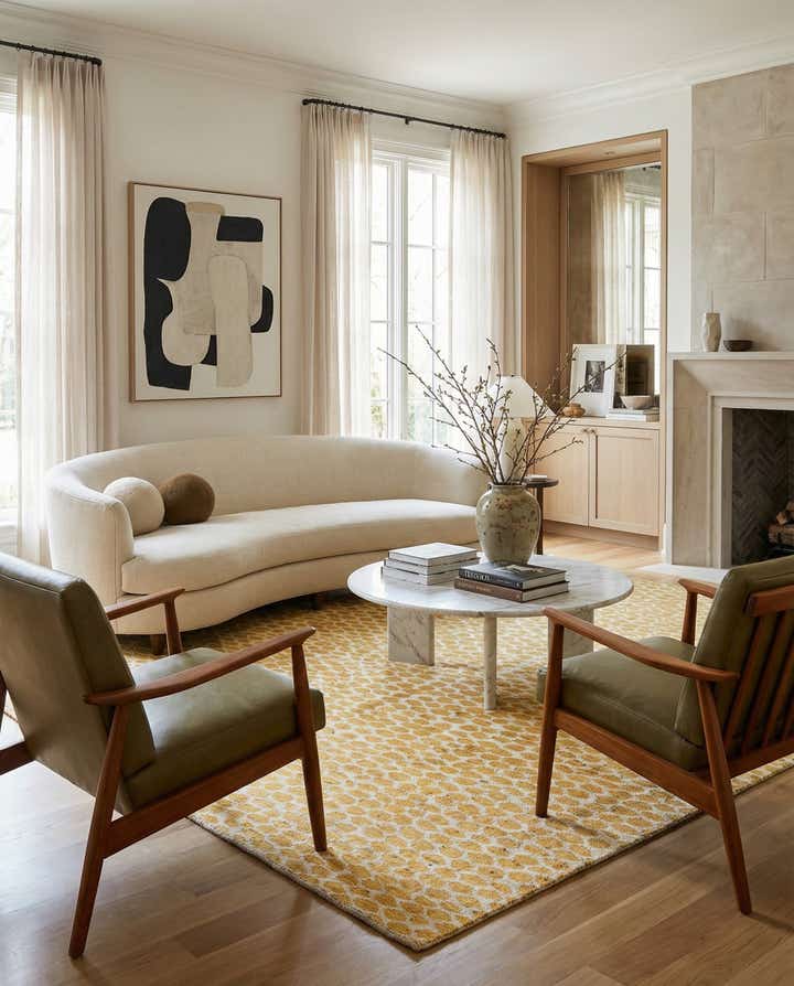 9' 2 x 12' 10 Hand Knotted Darya Wool Rug