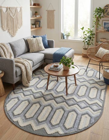 Charcoal Arlo Oval Rug