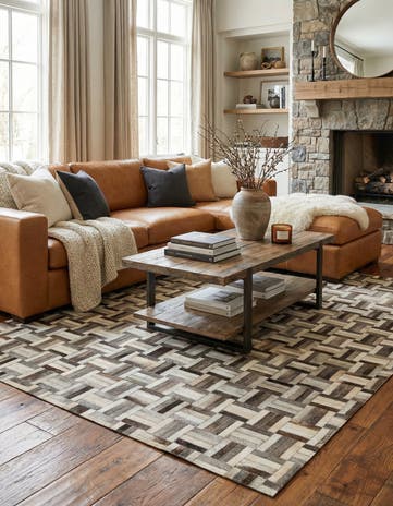 5' 5 x 8' 2 Cowhide - Patchwork Rug