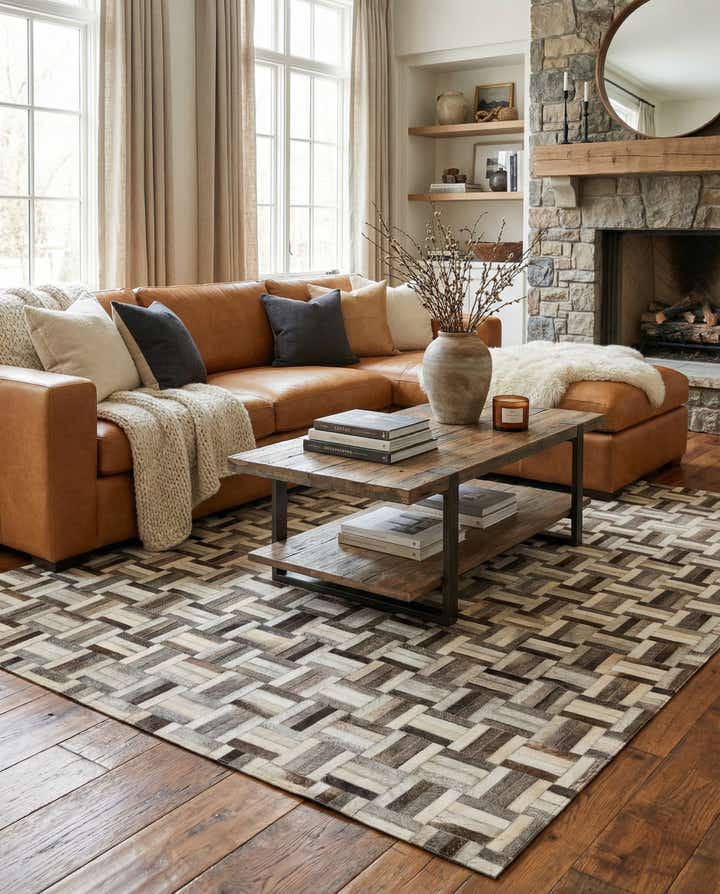 5' 5 x 8' 2 Cowhide - Patchwork Rug