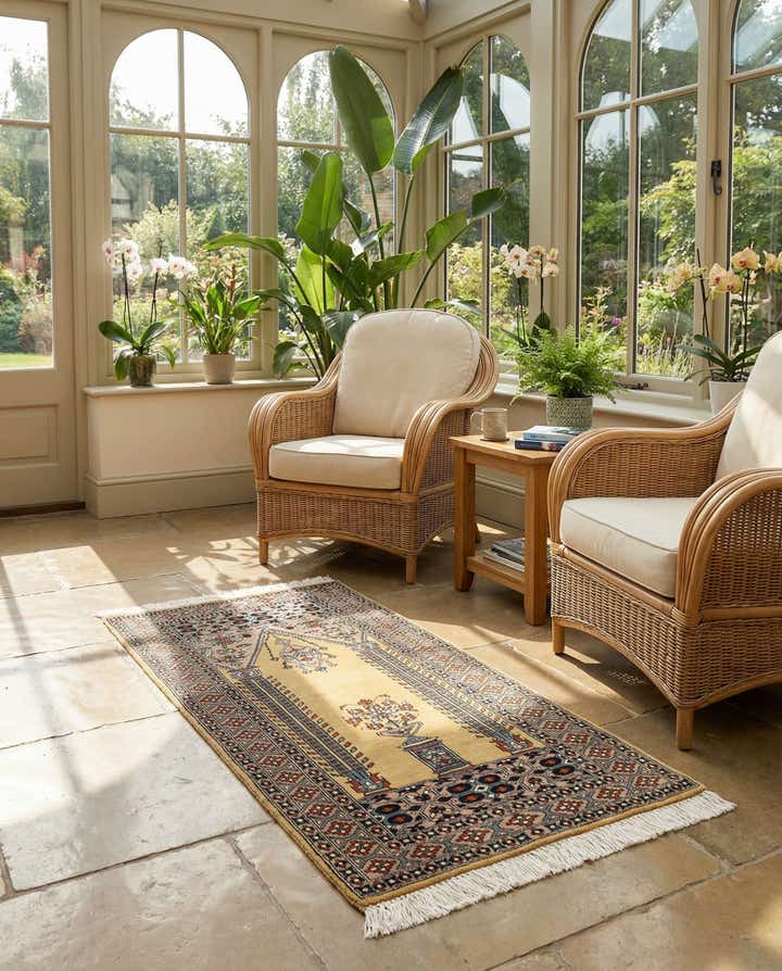 2' 8 x 4' 8 Hand Knotted Bokhara Oriental Wool Rug