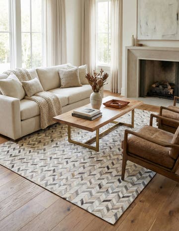 5' 9 x 8' 1 Cowhide Stocks Rug