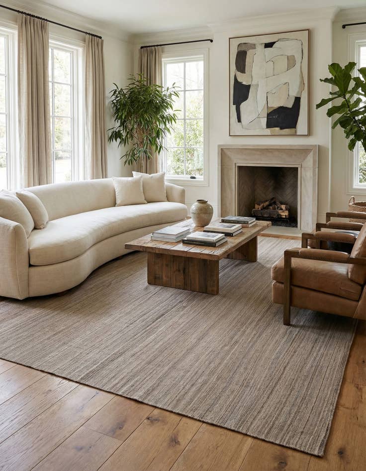 Detail image of 13' 8 x 16'  Hand Woven Kilim Modern Wool Rug