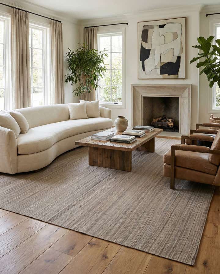 13' 8 x 16' Hand Woven Kilim Modern Wool Rug