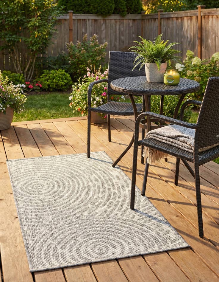 Detail image of 2' x 3'  Washable Modern Indoor / Outdoor Rug
