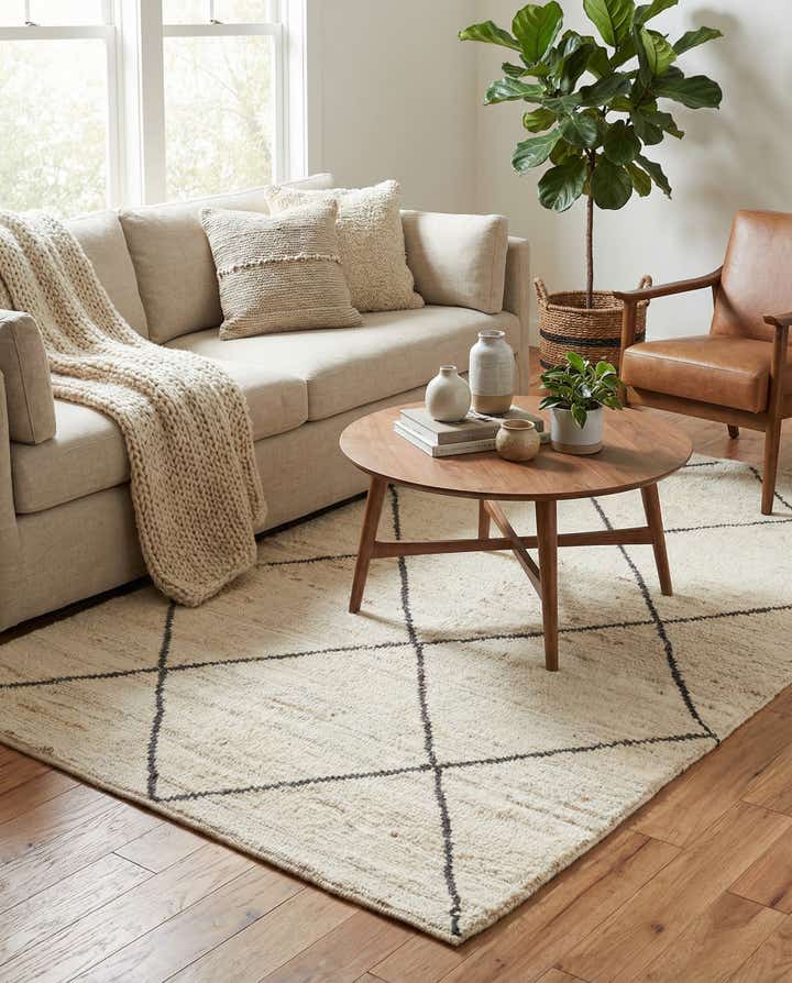 4' 10 x 7' 10 Hand Knotted Moroccan Wool Rug