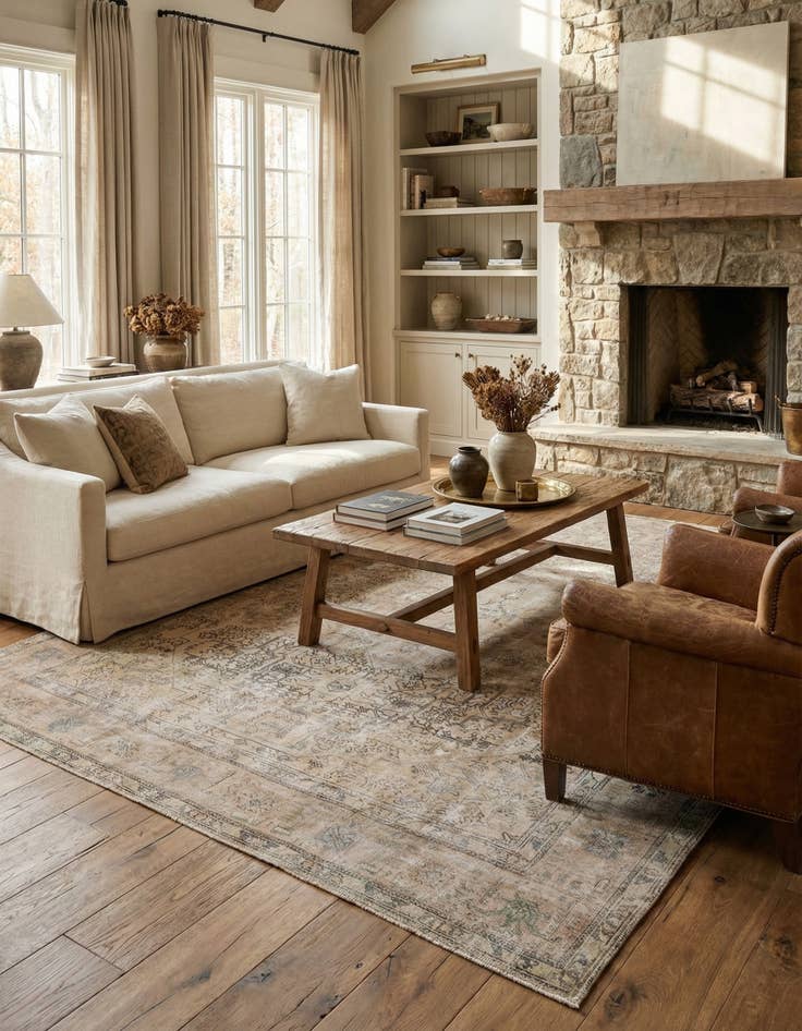 Detail image of  9' 9 x 12' 9  Hand Knotted Ultra Vintage Persian Wool Rug