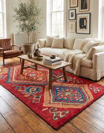 5' 7 x 7' 10 Hand Knotted Darya Wool Rug