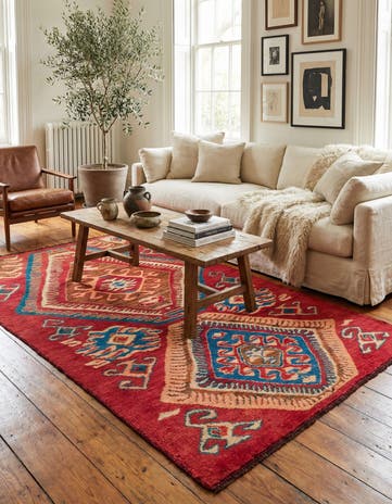 5' 7 x 7' 10 Hand Knotted Darya Wool Rug