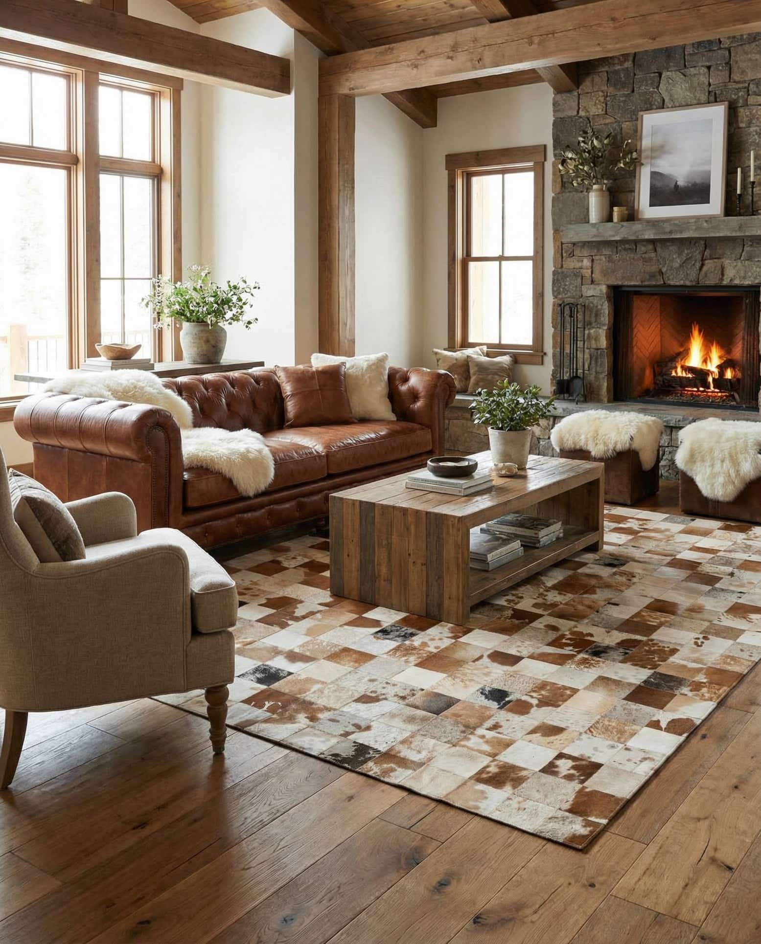 8' x 10' Cowhide - Patchwork Rug