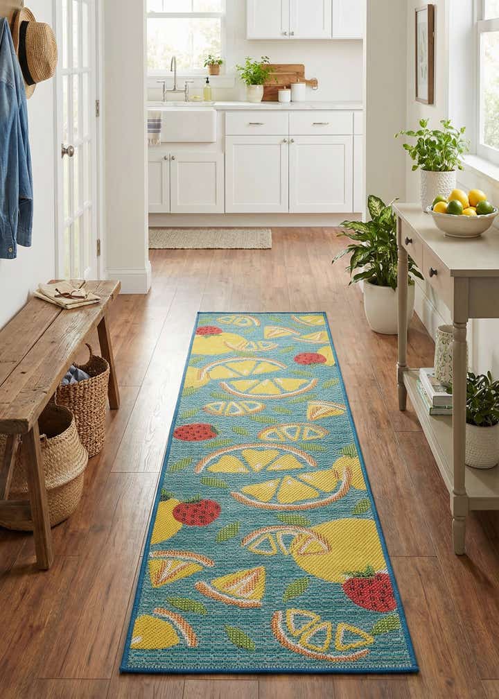 2' x 8' Easy-Clean Baja Indoor / Outdoor Runner Rug