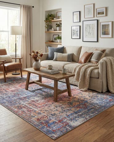  7' 10 x 11'  Washable Francesca Rug