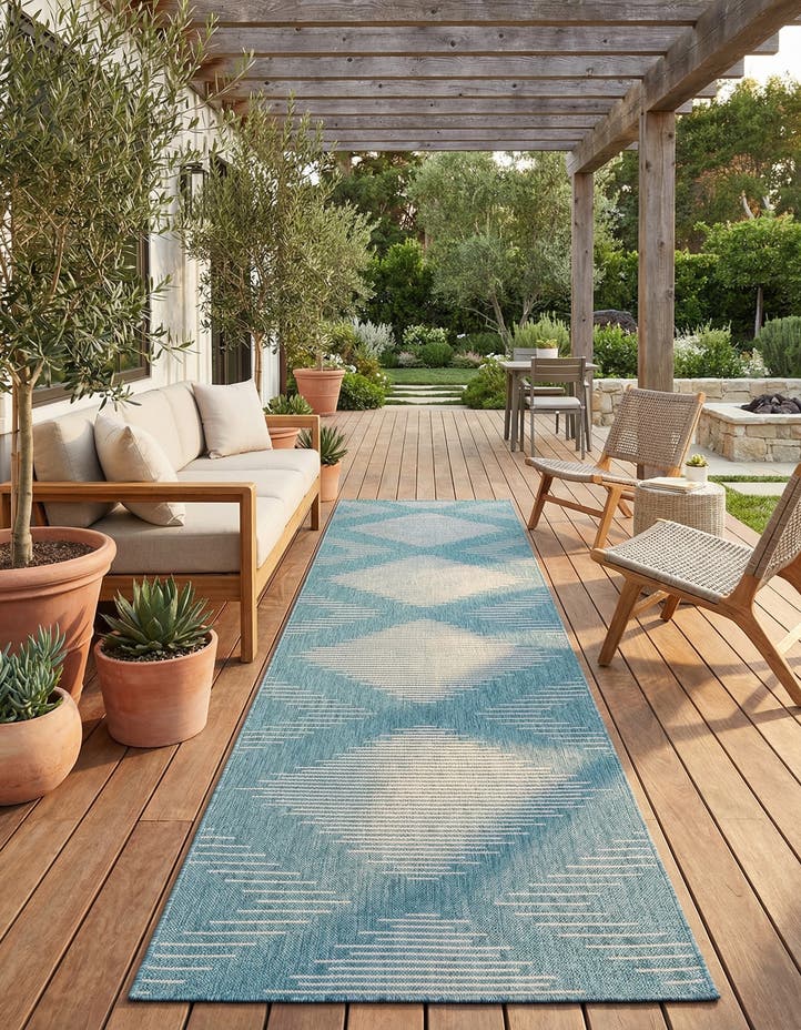 3' 3 x 14' Easy-Clean Modern Indoor / Outdoor...