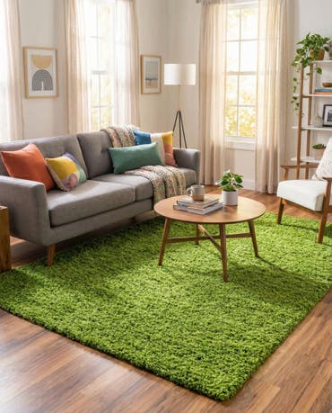  7' x 10' Solid Shag Rug