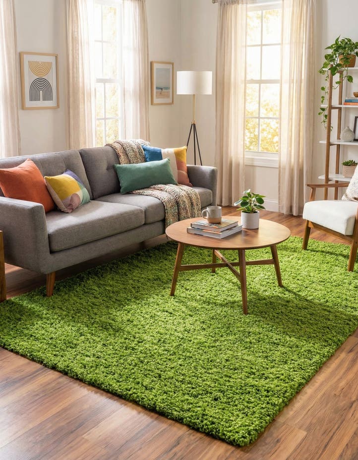 7' x 10' Solid Shag Rug