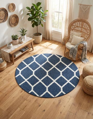 7' 10 x 7' 10 Boho Round Rug