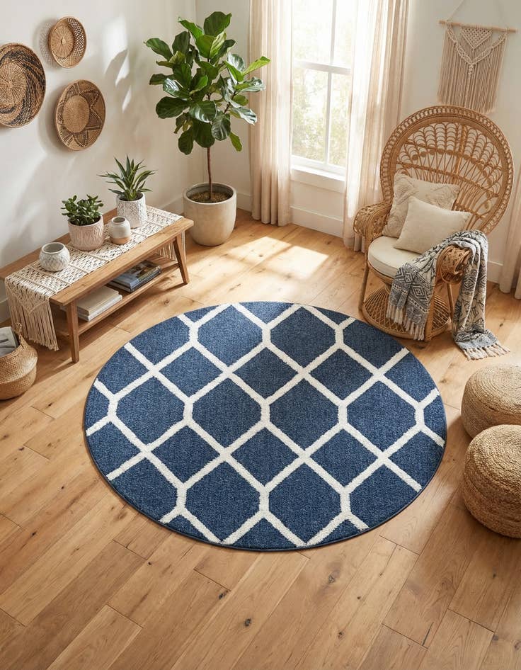 Detail image of 7' 10 x 7' 10 Boho Round Rug