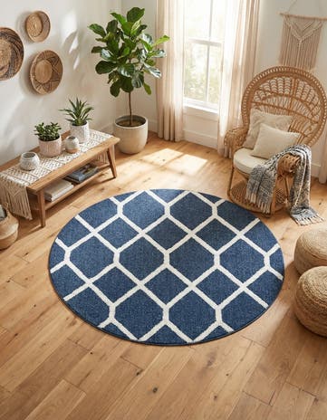 7' 10 x 7' 10 Boho Round Rug