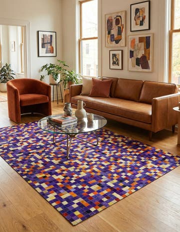 5' 2 x 7' 11 Cowhide - Patchwork Rug