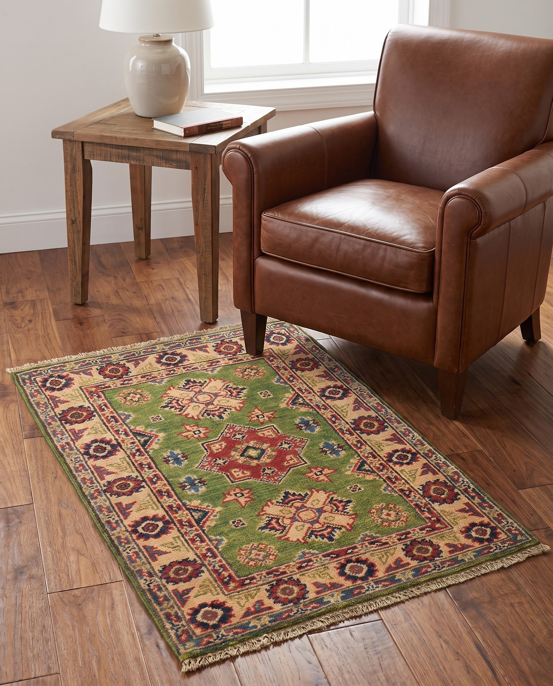 2' x 3' 1 Hand Knotted Kazak Rug
