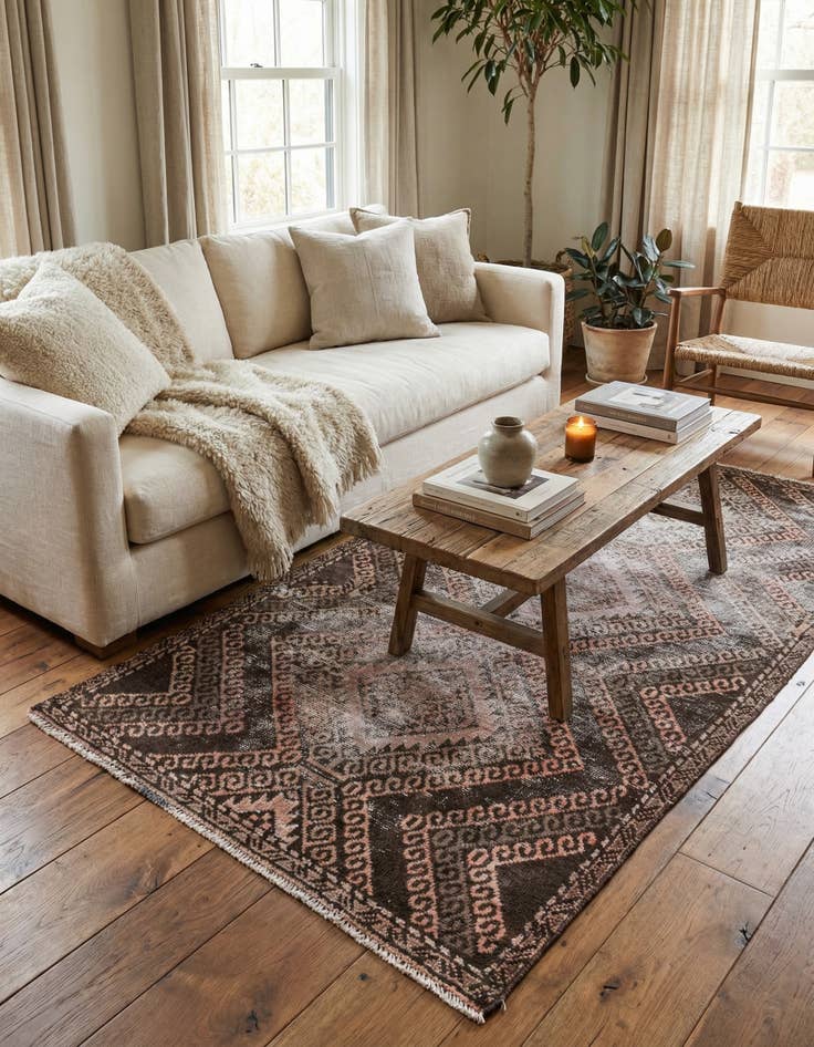 Detail image of 3' x 5' 10  Hand Knotted Ultra Vintage Persian Wool Rug