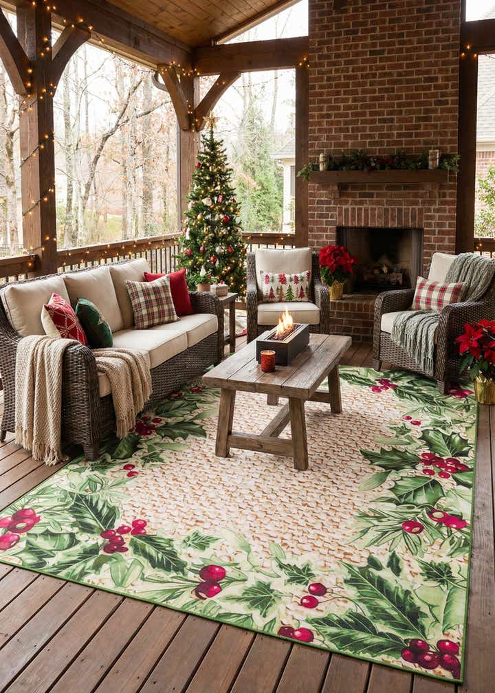 9' x 12' Easy-Clean Jill Zarin Caribbean Indoor / Outdoor Rug