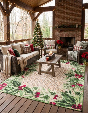 9' x 12' Easy-Clean Jill Zarin Caribbean Indoor / Outdoor Rug