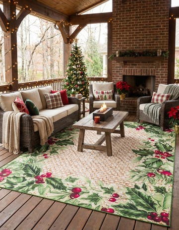 9' x 12' Easy-Clean Jill Zarin Caribbean Indoor / Outdoor Rug