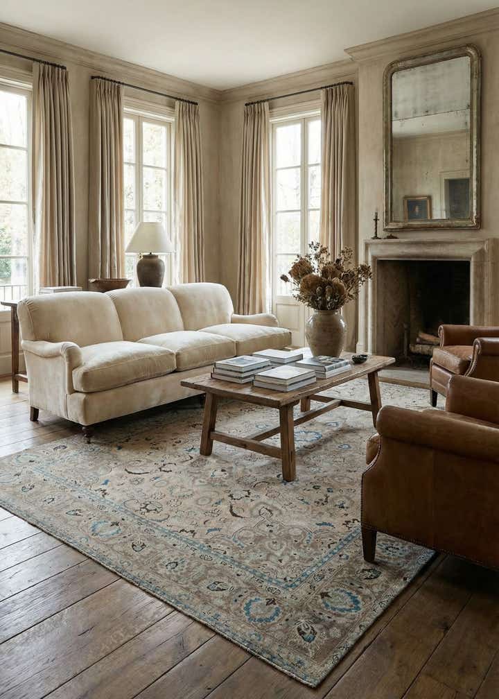 8' 5 x 13' Hand Knotted Ultra Vintage Persian Wool Rug