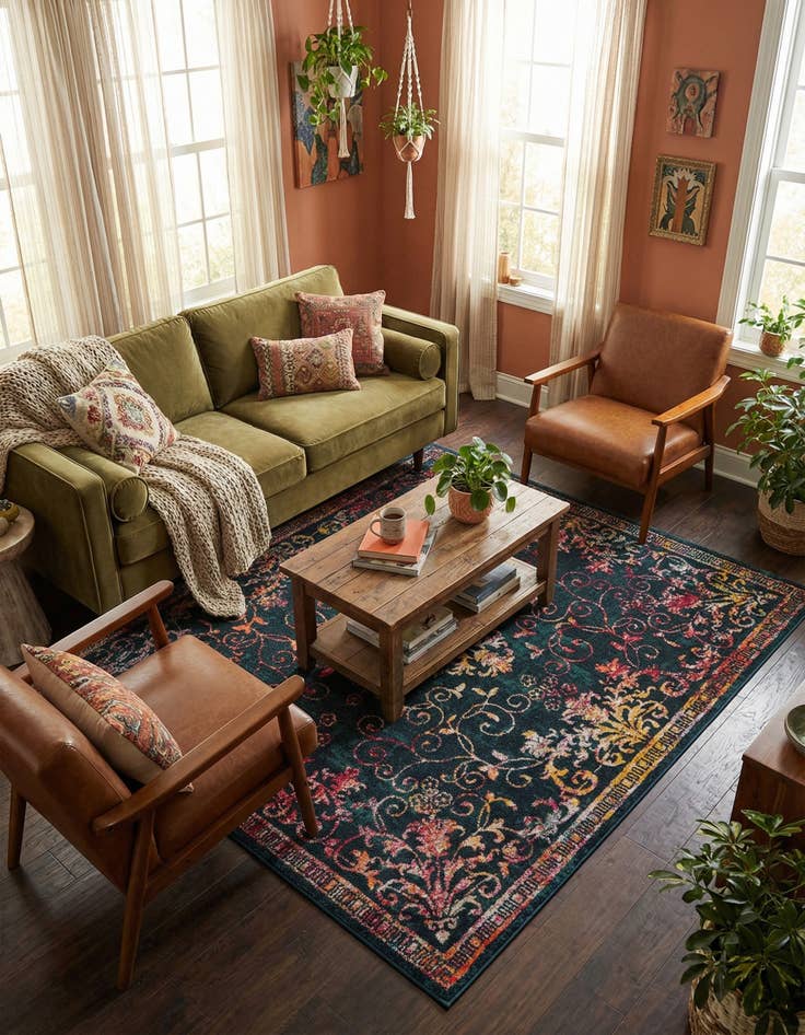 Detail image of 7' 10 x 7' 10 Carrington Square Rug