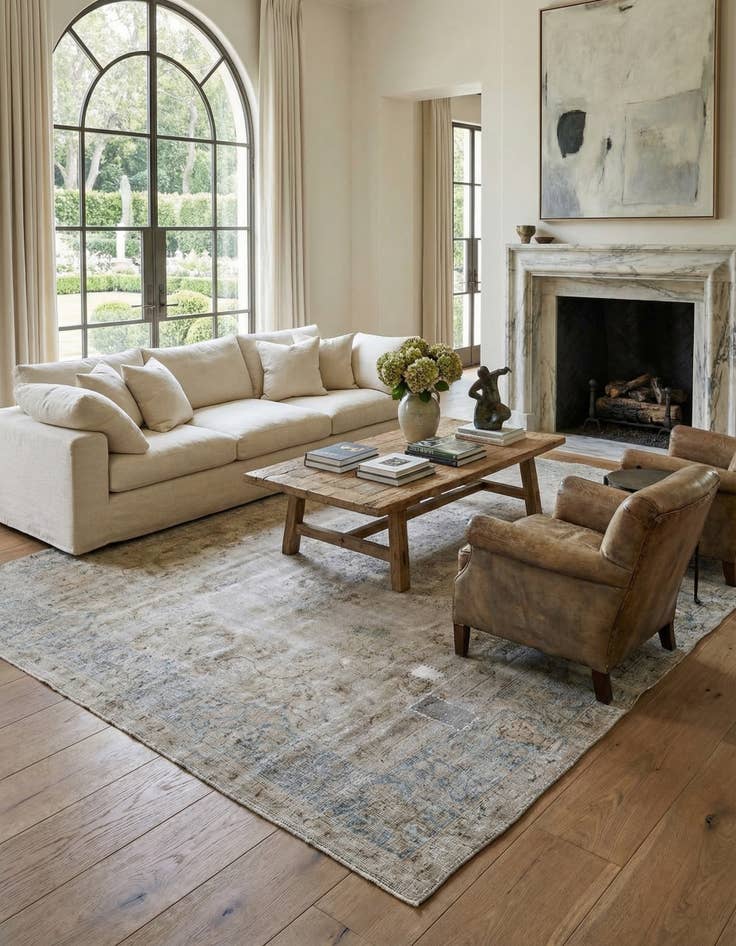 Detail image of 8' 3 x 11' 6  Hand Knotted Ultra Vintage Persian Wool Rug