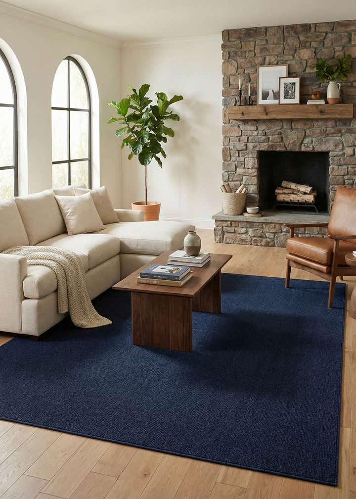 7' 10 x 7' 10 Easy-Clean Solid Indoor / Outdoor Square Rug