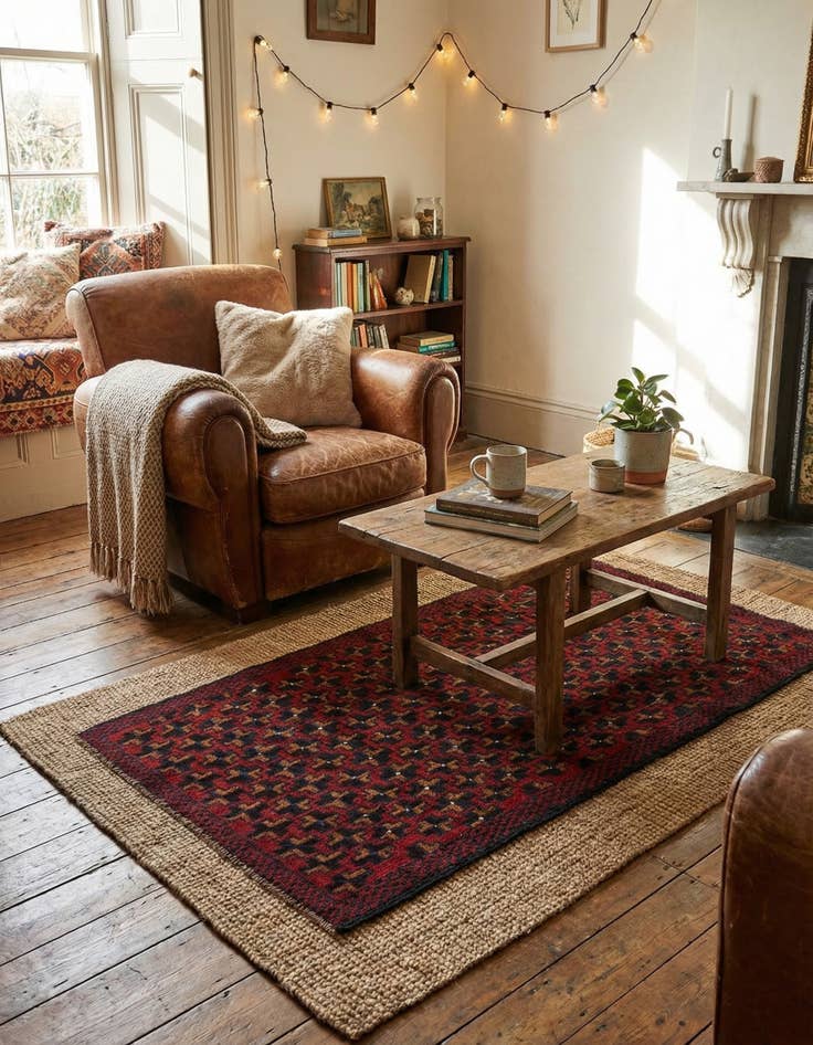 Detail image of 2' 10 x 4' 5  Hand Knotted Balouch Persian Wool Rug