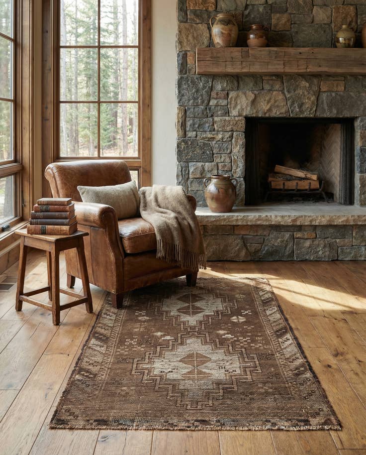 Detail image of 2' 8 x 4' 8 Hand Knotted Ultra Vintage Wool Rug