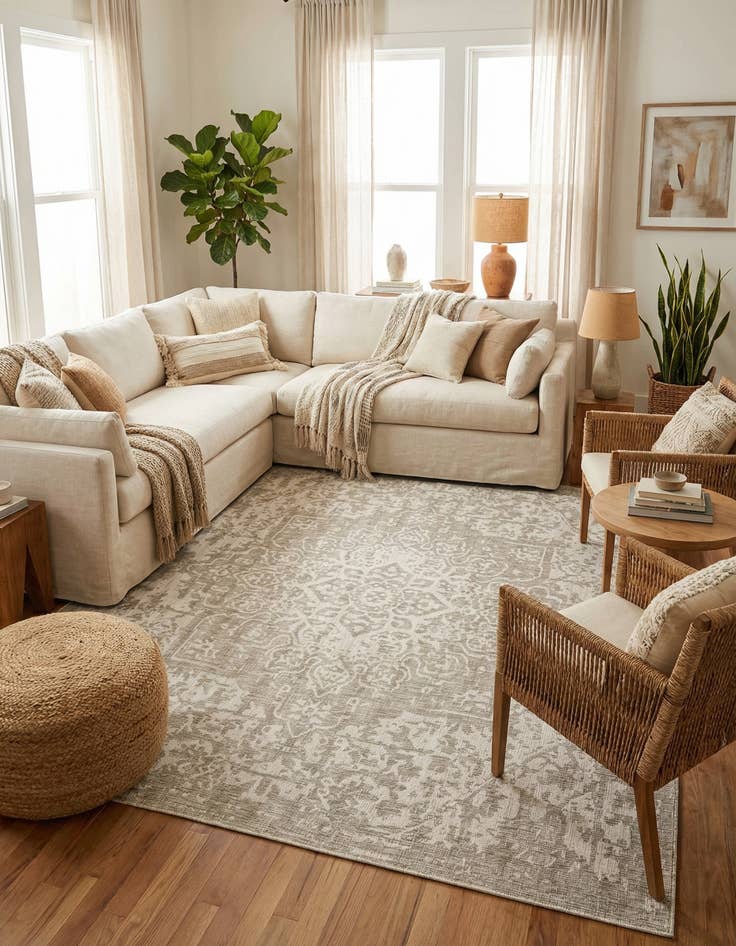 Detail image of 10' 8 x 10' 8  Washable Jill Zarin Dubai Indoor / Outdoor Square Rug