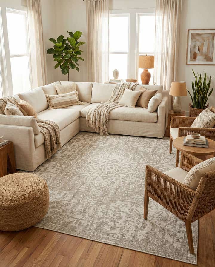 10' 8 x 10' 8 Easy-Clean Jill Zarin Dubai Indoor / Outdoor Square Rug